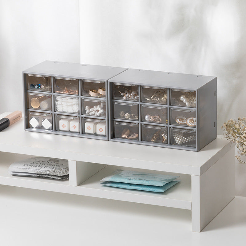 Mini armoire de rangement avec tiroirs multiples pour organiser petits objets et accessoires