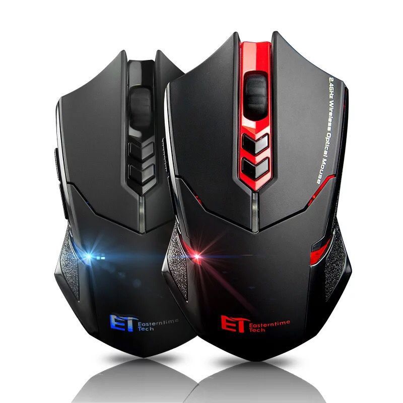 Souris gaming sans fil ergonomique avec 7 boutons et rétroéclairage LED