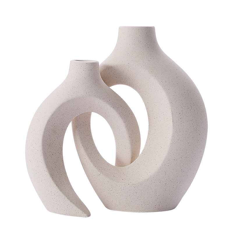 Creative White Pigment Burning Crafts Home Hydroponic Vase