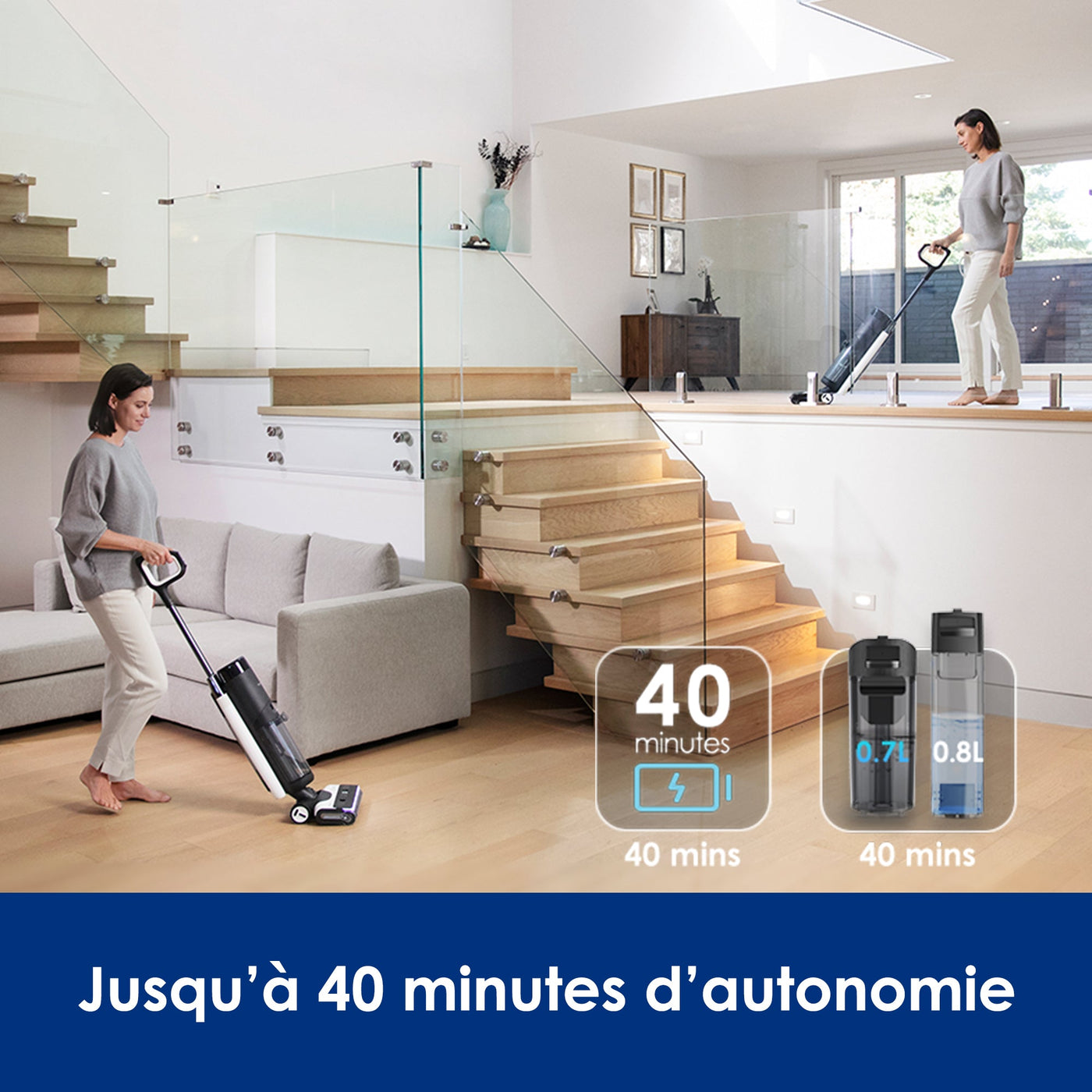 Tineco FLOOR ONE S7 PRO Aspirateur et Laveur Sec et Humide sans Fil Intelligent